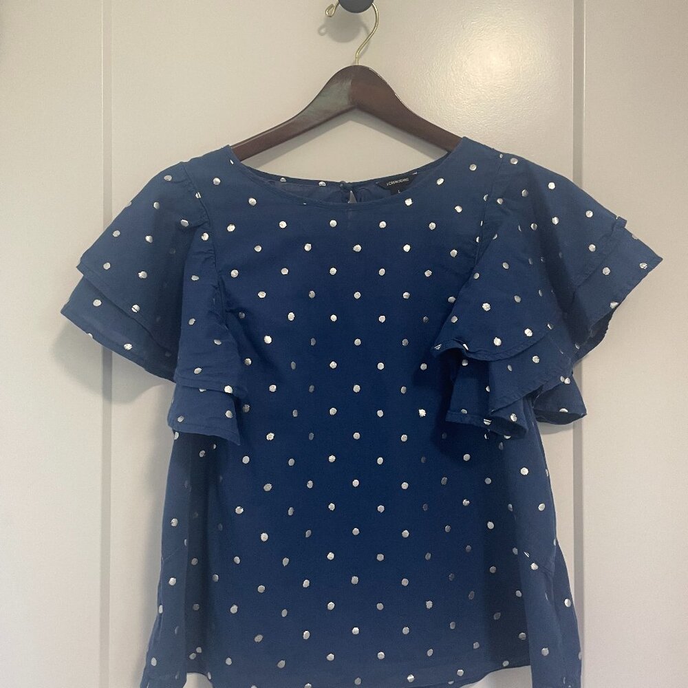 J. Crew Ruffle Sleeve top